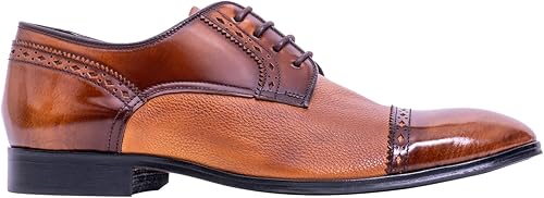 Men's Handmade Leather Brogue Oxford Dress Shoes - Timeless Elegance and Superior Craftsmanship