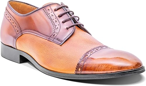 Men's Handmade Leather Brogue Oxford Dress Shoes - Timeless Elegance and Superior Craftsmanship
